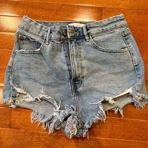 Zara TRF High Rise Denim Shorts